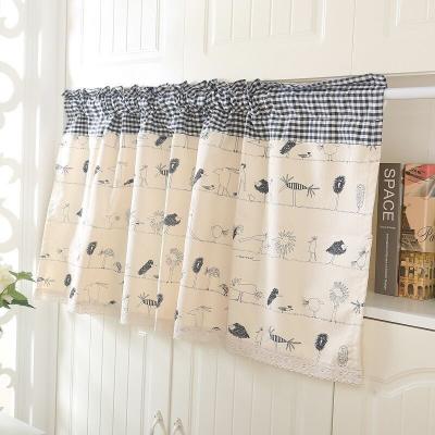 China American Luxury Jacquard Drapes Kitchen Living Room Blackout Style Blackout Style Cloth Short Curtains for sale