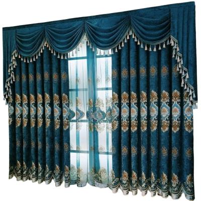 China Blackout Quality Chenille Jacquard Blackout Classic Royal Curtains For Luxury Living Room for sale