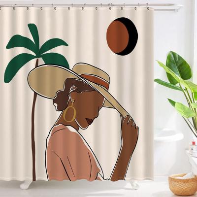 China Sustainable Luxury Shower Curtain Set Waterproof Customized 3d Printing Shower Curtains Custom Made for sale