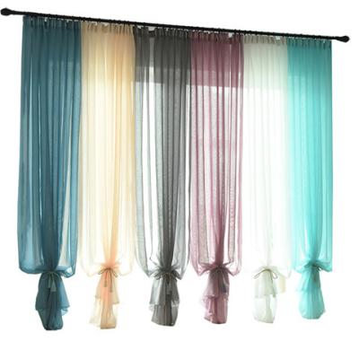 China Blackout Color Fabric Blackout For Living Room Bedroom Curtain Luxury Ready Made Sheer Voile Curtain for sale