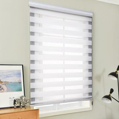 China Venetian Blackout Office Bathroom Window Blinds Custom Zebra Fabric Kitchen Window Shades Blackout Blind Roller Blinds for sale