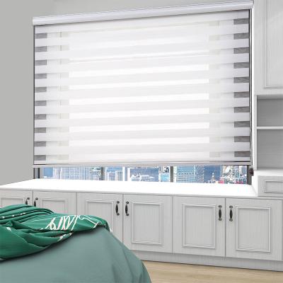 China Minimalist Venetian Office Bathroom Window Blinds Custom Zebra Fabric Kitchen Window Shades Blackout Blind Roller Blinds for sale