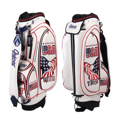 China Protect Golf Club Golf Hybrid Stand Bags Eagle Design Leather PU 9.5