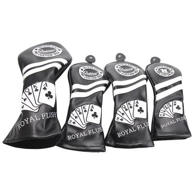 China Protect Golf Clubs Latest Design Golf Wooden Head Covers PU Leather Golf Headcover for sale