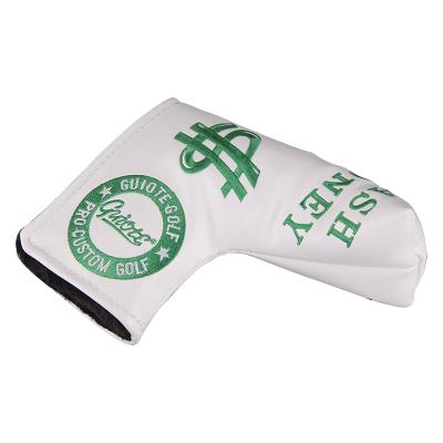 China Protect Golf Clubs Golf Blade Putter Head Cover PU Leather Golf Headcover for sale