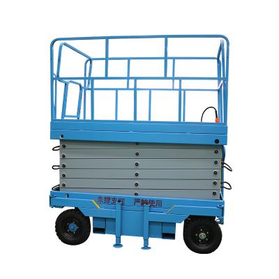 China Small aerial mobile scissor lift aerial work construction scissor lift table aerial mobile electric lift for sale