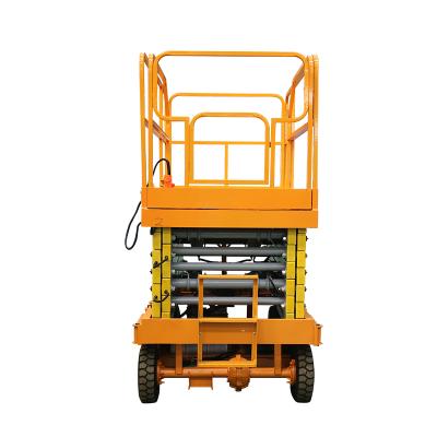 China Henan LaiFound Construction Works Aerial Platform Lift Hydraulic Mobile Scissor Lift Table Platform for sale