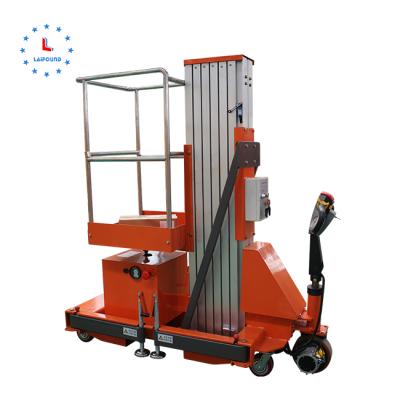 China Aluminum Alloy Aerial Single Lift Works Construction Column Aluminum Alloy Single Lift Table for sale