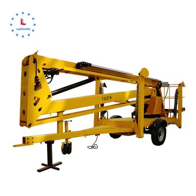 China Aerial Lift Table Trailer Light Duty Crank Arm Towable Construction Works 10m 14m Lift for sale