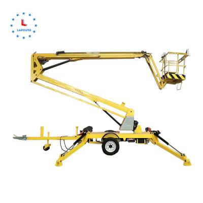 China Aerial construction works 14m trailer lifts mounted spider towing lift with high quality for sale