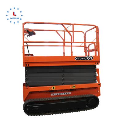 China Track Overhead Drive Construction Works Mobile Hydraulic Crawler Scissor Lift Platform for sale