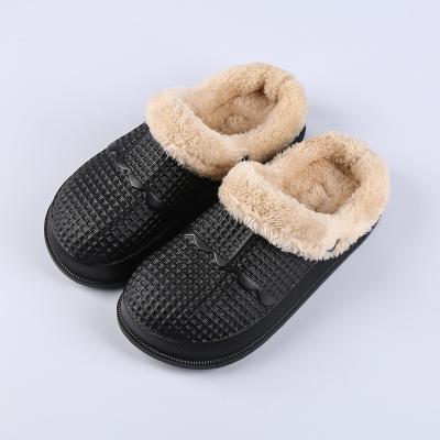 China Lightweight EVA Plush Bedroom Slippers Lovers Indoor Indoor Outdoor Slippers Cotton Memory Foam Slippers Women Winter Warm Clogs for sale