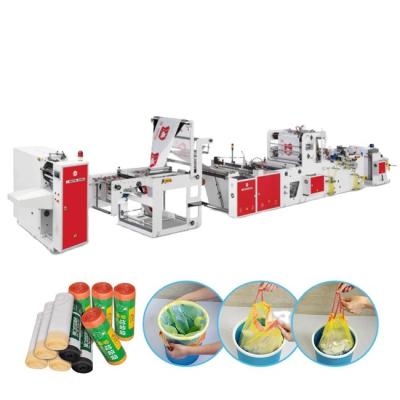 China Factory Price Full Automatic Overlap Punch Drawstring Rolling Interleaved Garbage Bag Making Machine for sale