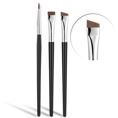 China Brand New Flat Brush Fine Angled Eyeliner Brush Ultra Thin Eye Liner Makeup Set Brush Fine Point Synthetic Bristle Eye Makeup Tool for sale