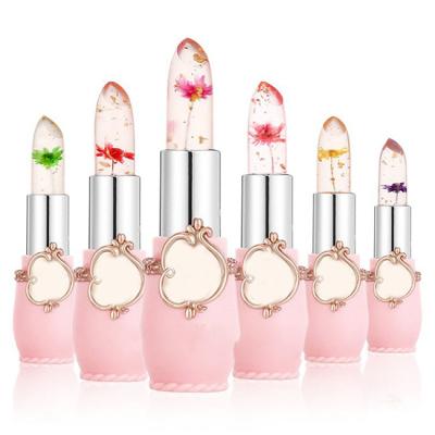 China 6pcs Jelly Dry Flower Warm Change Waterproof Clear Nourishing Lipstick Moisturizing Waterproof Color Changing Lipstick Set for sale