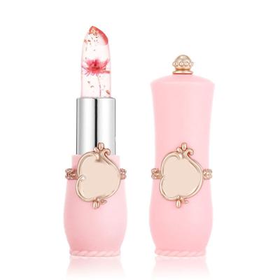 China 1pc Crystal Flower Jelly Lipstick Magic Waterproof Lip Color Changing Lip Balm pH Clear Temperature Color Changing Lipstick for sale