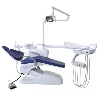 China New Economic Wholesale China Foshan portable denture metal supplies leather LED dental unit chair Sillon Suntem for sale