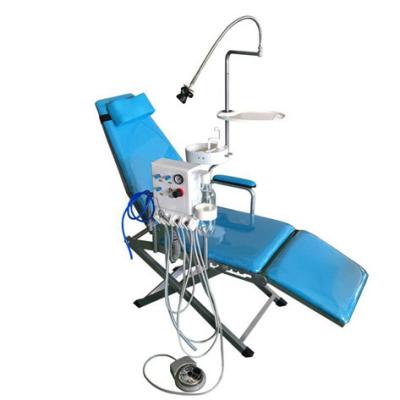 China China Manufacturers Metal Folding Dental Equipment Chair Portable Dental Chair With Operation Light for sale