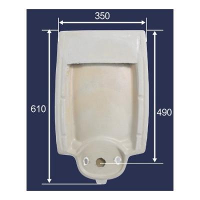 China Gravity Flushing Shopping Mall Premium Ceramic Wall Mounted Mens Hotel Toilet Bathroom Wall Mounted Mens Urinal for sale