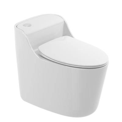 China Modern White Luxury Smart Bathroom Siphon One Piece Toilet Built-In Floor Toilet for sale