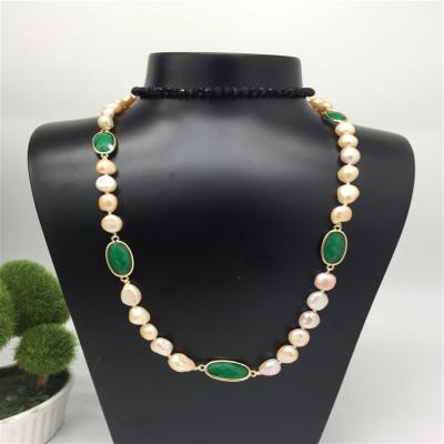 China Simple design jewelry CLASSIC handmade necklace, pearl necklace choker, glass pearl necklace for sale