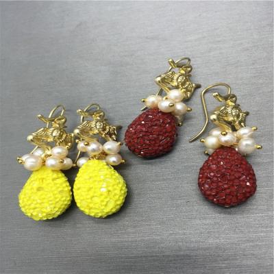 China China FASHIONABLE Factory Direct Wholesale Costume Fashion Ladies Rhinestone Circle Earring Jewelry for sale