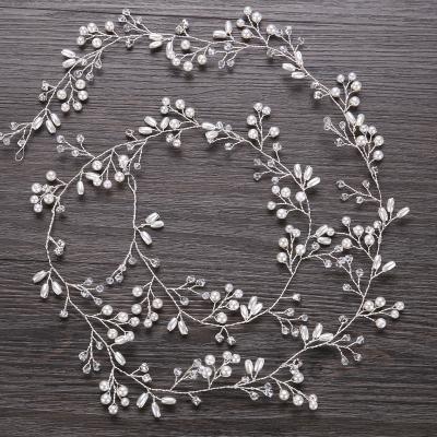 China Bridal style pearl head band top selling 1 meter length handmade pearl head band for bridal hair accessories in stock for sale