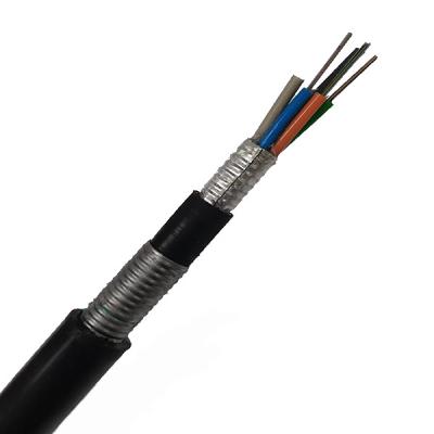 China Underground Direct Buried Fiber Optic Cable Gyta53 Armoured G652d 24 Core Fiber Optic Cable à venda