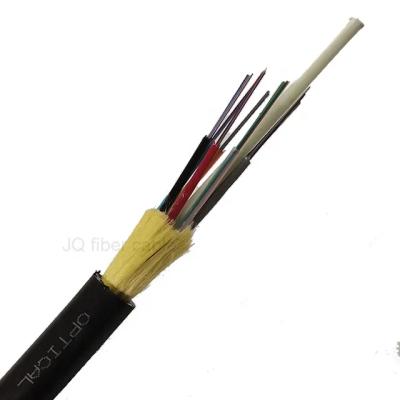 China Waterproof Material Black PE Outdoor Fiber Optic Cable With Jacket for sale