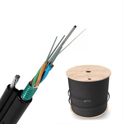 China 72 Core Outdoor Aerial Self Supporting Steel Wire Armored Optical Fiber GYTC8S GYTC8A Cable for sale