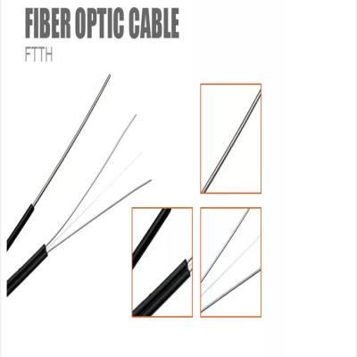 China 1 km 2 km 3 km de madera contrachapada tambor FTTH Fibra óptica caída de cable 1 núcleo de modo único interior de fibra óptica de cable en venta