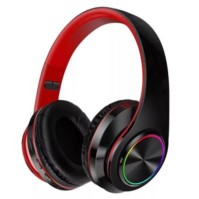 China Hot Selling Headband Head Mounted B39 BT Earphone LED Computer Gaming Luminescent Foldable Headphones In 2021 for sale