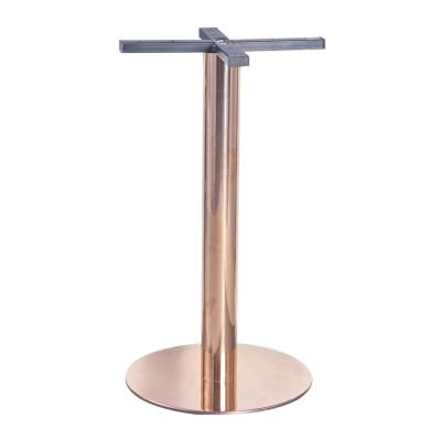 China Industrial Table Base Round Tulip Modern Stainless Steel Gold Metal Chrome Marble Glass Table Restaurant Cafe Furniture Dining Base for sale