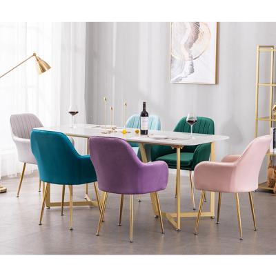 China Nordic Luxury Gold Metal Chair Restaurant Velvet Sofa Dining Rooms Hotel Furniture Modern Cheap Restaurant Chairs For Restaurant for sale