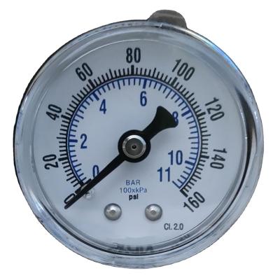 China Hot Popular 1.5INCH P-AD 1-8NPT 0-160PSI WITH516 VIBRAL-SEAL SINGLE NEEDLE ABS PLASTIC CASE AIR PRESSURE GAUGE P-A type (bottom mount) for sale