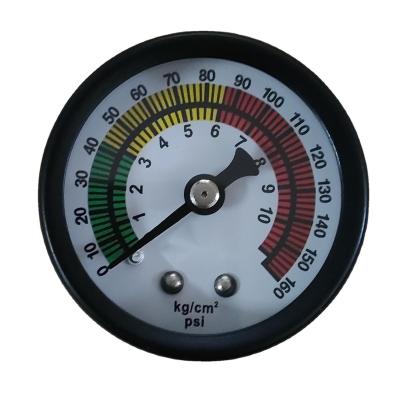 China Top Selling PRESSURE GAUGE 40mm P-AD 10KG U-SHAPED CLAMP INSTALLATION BLACK CASE P-A type (bottom mount) for sale