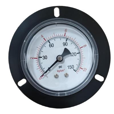 China Latest Product 2INCH P-BD type (center back mount with front flange) WHITE ALUMINIUM DIAL BLACK STEEL CASE PRESSURE P-A type (bottom mount) for sale