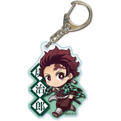 China Cartoon Plastic Acrylic Model Demon Slayer Key Chain Anime TCXW122103 Car Backpack Pendant for sale