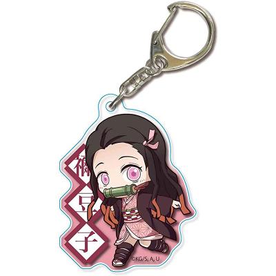 China Custom Anime Promotional Wholesale Plastic Cartoon Kimetsu Demon Slayer Key Chain TCXW122101 Acrylic Charms for sale