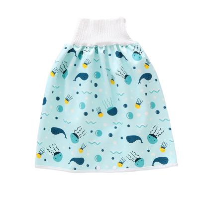 China R-102 Reusable Plain Weave Children Diaper Skirt Adult Shorts 2 in 1 Cloth Baby Kids Diaper Washable Waterproof Skirt for Baby for sale