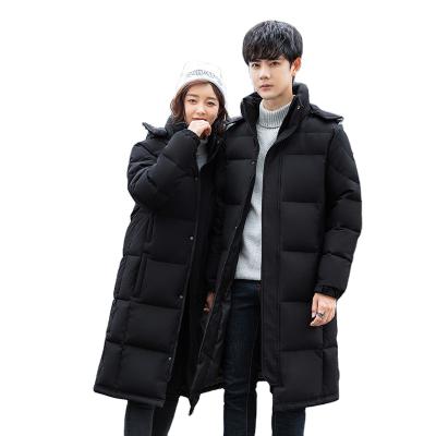 China Anti-Wrinkle Made In China Custom Unisex Hooded Down Women Logo Men Down Jacket Custom Made Goose Jacket for sale