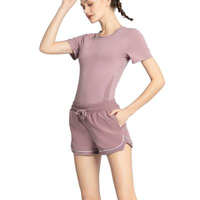 China Guarantee New Fashion Comfortable Woman's Quality Breathable Women's T-Shirt And Shorts Set for sale