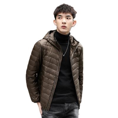 China Anti-Wrinkle Made in China Men's Lightweight Down Jackets Import Men's Hood Light Weight Down Jacket for sale