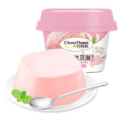 China HACCP Halal ODM Low Sugar Freeze 98g Yogurt Instant Ice Cream Pudding Fresh Soft Jelly For Gift Packing for sale