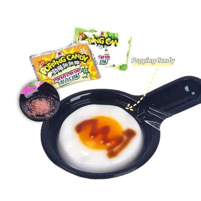 China DIY Natural Toy Candy Funny Fried Egg Shape Jelly Chocolate Jam Popping Candy Jelly Fruit For Kids for sale