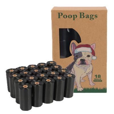 China Viable Custom Biodegradable Garbage Bags Take Poop Dog Waste Bags with Paw Print Cornstarch Garbage Bags for sale