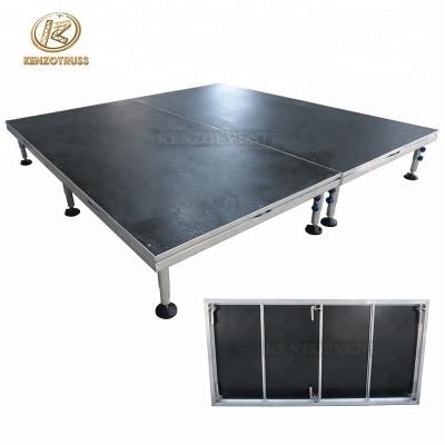 China Durable easy setup four legs showcase lightweight stage for event for sale