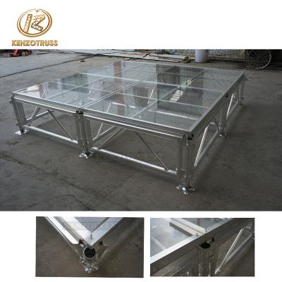 China Hot Selling Concert Led Acrylic Stages Transparent Flooring Stage for sale