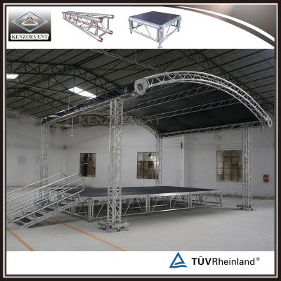 China Concert Aluminum Arched Semi Circle Roof Truss With Canopy for sale