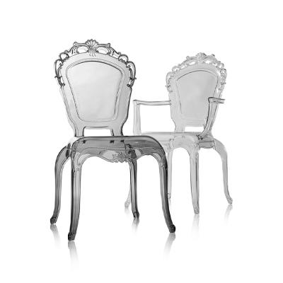 China Factory direct modern wholesale kitchen counter clear back chair high wedding princess armchair for sale